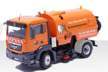 MAN TGS M with BUCHER road sweeper Cityfant 6000 "Senn" 