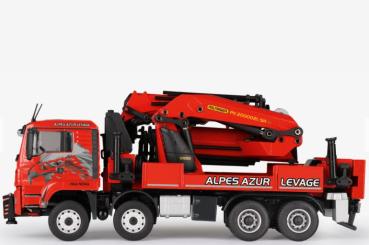 MAN TGS E6 4axle with PALFINGER Crane PK200002L SH "ALPES AZUR LEVAGE" 