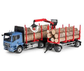 MAN TGS TN 6x4 with DOLL Short Timber Transport, blue 