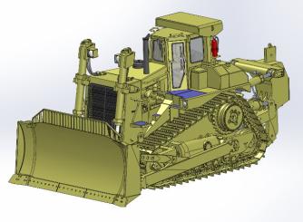 CAT Raupe D10N mit SU-Schild und Einzahnaufreißer 