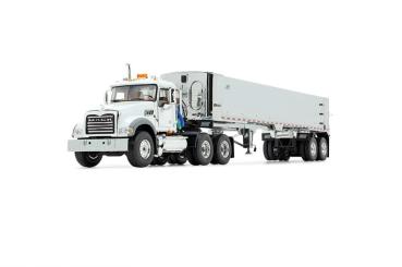 KENWORTH T880  EAST Genesis End Dump Trailer, white-crome 