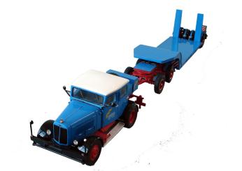 HANOMAG SS100 Zugmaschine mit LANGENDORF Tieflader "Felbermayr" 