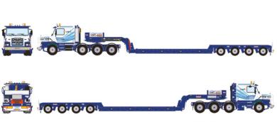 SCANIA 3 Torpedo 8x4 with 4axle Lowboy "Van Wijgerden" 