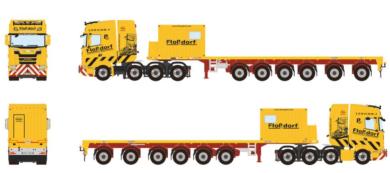 SCANIA S 8x4 with NOOTEBOOM Ballasttrailer "Flossdorf" 