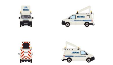 VW Transporter BF3 heavy haulage excort van "Trinks" 