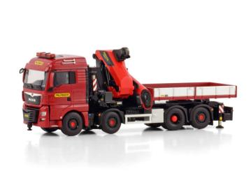 MAN TGX 4achs mit PALFINGER PK1650, rot 