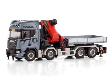 SCANIA R 4achs mit PALFINGER PK1350, silber 