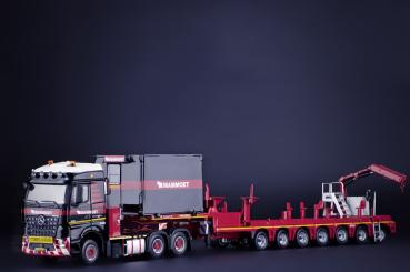 MB Actros 6x4 with 7axle NOOTEBOOM Lowboy and FASSI Crane "Mammoet" 