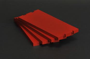 Grundplatte 11cm x 5cm (4 Stück), rot RAL 3000 