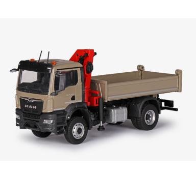 MAN TGS 2axle with Tipper and Crane, beige 