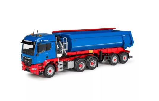 MAN TGS 6x4 with SCHWARZMÜLLER Tipper Trailer, blue 