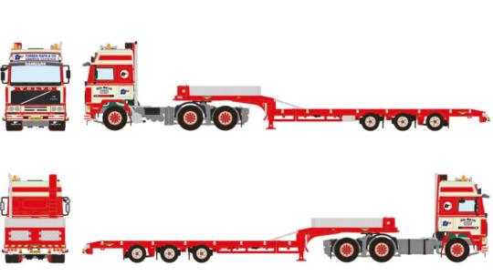 VOLVO F12 Globetr. 6x2 with 3axle Lowboy "Thorben Rafn" 