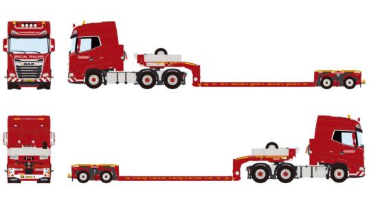 DAF XG 6x4 with NOOTEBOOM 2axle Lowboy "Nooteboom" 