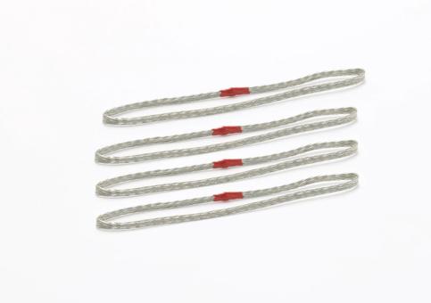 Metall Seilschlupf, silber  12 cm  100 t (4 Stück) 