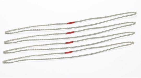 Metall Seilschlupf, silber  24 cm  100 t (4 Stück) 