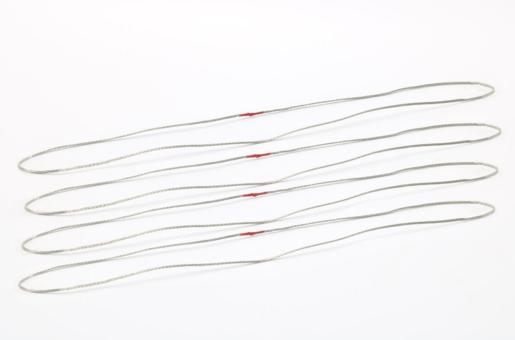 Metall Seilschlupf, silber  24 cm   35 t (4 Stück) 