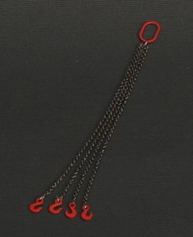 4 Chain Slings 10 cm, red 
